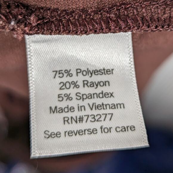 SO Pants XL Womens Brown High Rise Legging Ponte Stretch Zip Pocket Slim Fit - Picture 4 of 4